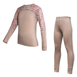 Dětský funkční set Sensor Merino Impress Set Beige
