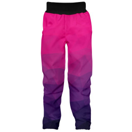 Dětské softshellové kalhoty WAMU Mozaika purple
