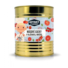 Hlavní jídlo Hotovky z plechovky Masové kuličky v rajské omáčce 800g