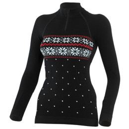 Dámský svetr Lasting Wigi černý s bílými puntíky