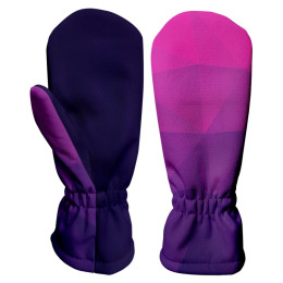 Dětské softshellové rukavice WAMU Mozaika purple