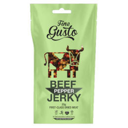 Sušené maso Fine Gusto Hovězí Jerky pepř 25g