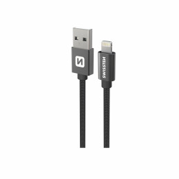 Nabíjecí a datový kabel Swissten Textile USB / Lightning 1,2 m