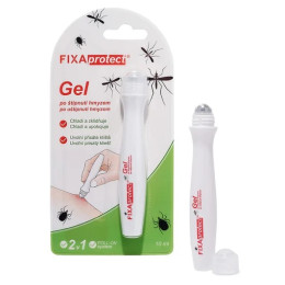 Chladivý gel FIXAprotect 2v1 gel po štípnutí hmyzem a k odstranění klíštěte roll-on 10 ml