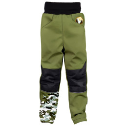 Dětské softshellové kalhoty WAMU Khaki