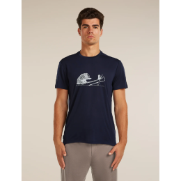 Pánské funkční triko Icebreaker Merino Blend Core SS Tee Canoe Companions