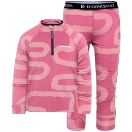 Dětské funkční prádlo Didriksons Jadis Kids Pr Set 5 Path Heather Pink