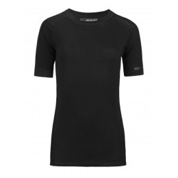 Pánské termoprádlo Ortovox Merino 185 Pure Short Sleeve-černé-čelní pohled