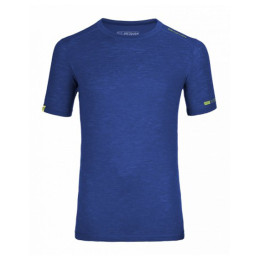 Pánské termoprádlo Ortovox Merino 105 Ultra Short Sleeve-modré-čelní pohled