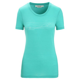 Dámské triko Icebreaker Tech Lite II SS Tee Ski Stripes