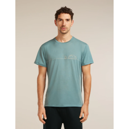 Pánské funkční triko Icebreaker Merino Blend Core SS Tee Single Line Camp