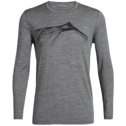 Pánské triko Icebreaker Mens Tech Lite LS Crewe Shear-gritstone HTHR