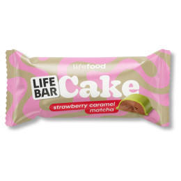 Tyčinka Lifefood Cake jahoda, karamel a matcha (35 g)