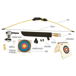 Rozbalený lukostřelecký set v pe obalu Yate Lukostřelecký set - Rozbalené