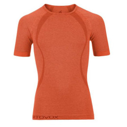 Pánské funkční triko Ortovox Merino Comp. Cool kr. r.-oranžové