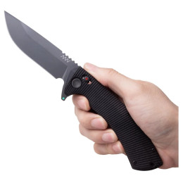 Zavírací nůž Acta non verba A400-BB, DLC, Black Sandvik 14C28N, G10 Black