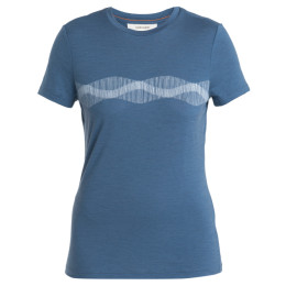 Dámské funkční triko Icebreaker Women Merino 150 Tech Lite III SS Tee Mountain Lines