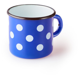 Hrnek Zulu modrý s bílými tečkami