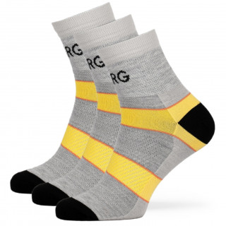 4camping.cz - Pánské ponožky Warg Trail MID Wool 3-pack - 35-38 / šedá/žlutá