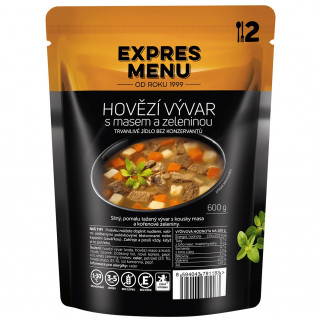 Expres menu Hovězí vývar se zeleninou (2 porce)