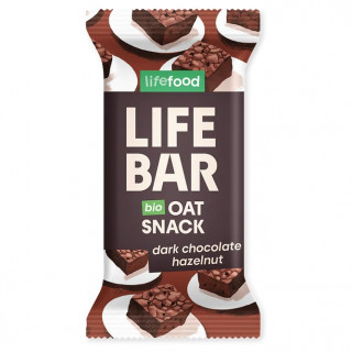 Tyčinka Lifefood Lifebar Oat Snack čokoládový s lískovými oříšky BIO 40 g