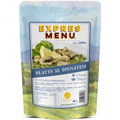 Jídlo Expres menu Platýs se špenátem 300 g