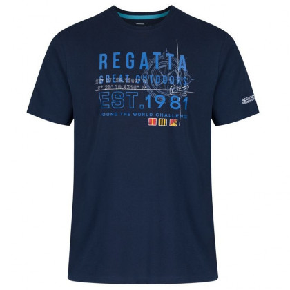 Pánské triko Regatta Cline krátký rukáv modrý