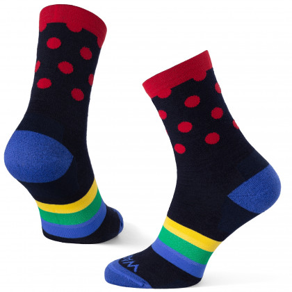 Ponožky Warg Happy Merino M Stripes and Dots