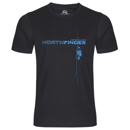 Pánské triko Northfinder Jack kr. rukáv černé