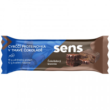 Tyčinka Sensor Cvrččí Proteinovka v Tmavé Čokoládě - Čokoládový Brownie (60g)