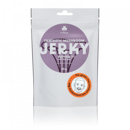 Houbové jerky Timba Mushroom Jerky - Pepper with Sea salt