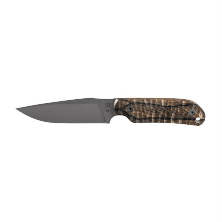 4camping.cz - Nůž TB OUTDOOR Commandeur All Purpose Knife Ziricote Wood Handle - černá/hnědá