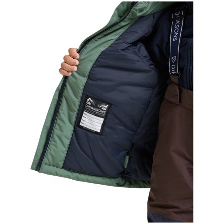 Dětská zimní bunda Didriksons Talvi Kids Jkt 2 Dark Moss