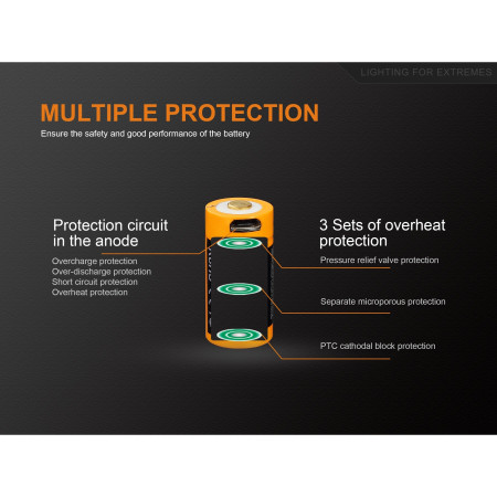 Dobíjecí baterie Fenix RCR123A / 16340 High Current (Li-ion)