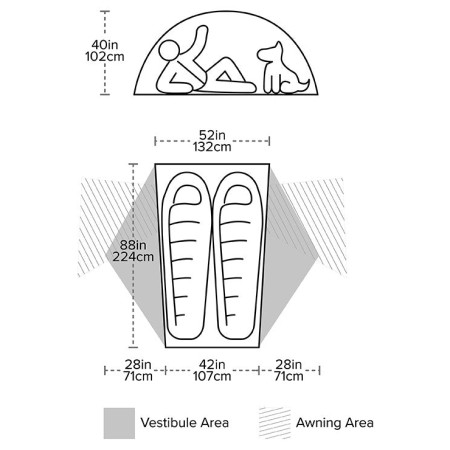 Ultralehký stan Big Agnes Copper Spur Hv UL2 Bikepack