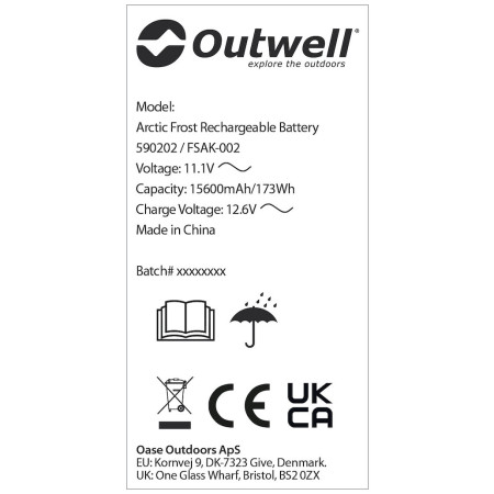 Dobíjecí baterie Outwell Arctic Frost Rechargeable Battery