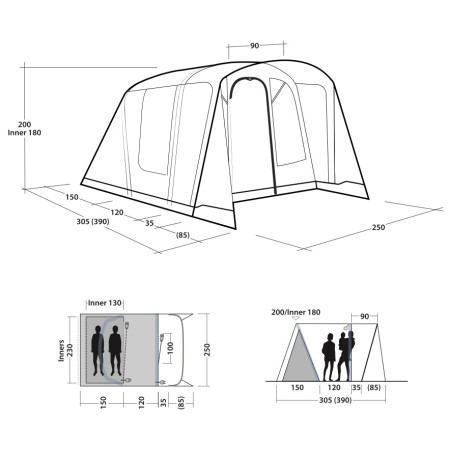 Rodinný stan Outwell San Antonio 2 Air