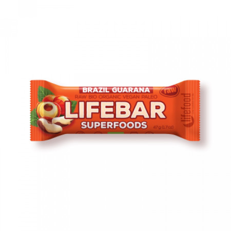 Tyčinka Lifebar Plus brazilská s guaranou BIO RAW 47 g