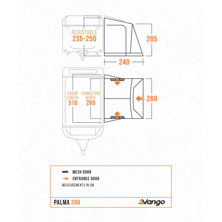 Stan ke karavanu Vango Palma 260