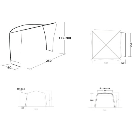 Konektor ke stanu Outwell Fastlane 300 Vehicle Connector with door