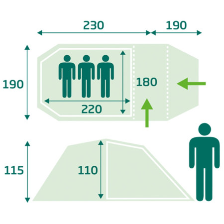 Turistický stan Loap Finney 3