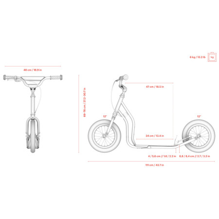 Koloběžka Yedoo Mau