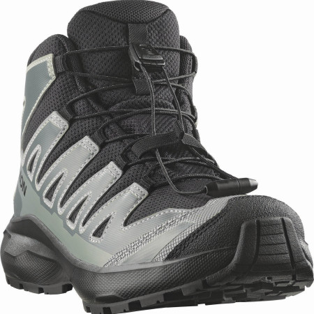 Dětské boty Salomon Xa Pro Mid Wp J Black-Sedona Sage-Wrought Iron