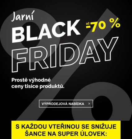Jarní Black Friday - slevové šílenství - slevy až 70 %