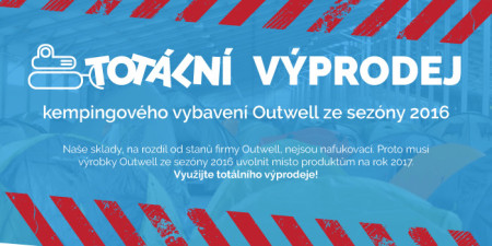 Totální výprodej kempingového vybavení Outwell ze sezóny 2016