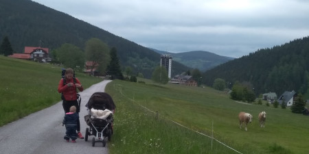 Přechod Krkonoš s kočárkem - 1. část