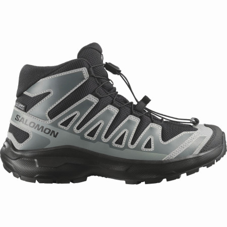 Dětské boty Salomon Xa Pro Mid Wp J Black-Sedona Sage-Wrought Iron