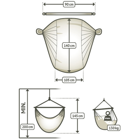 Houpací sedačka La Siesta Domingo Basic