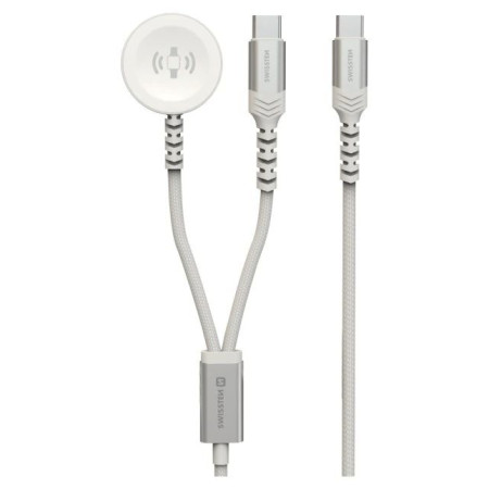Nabíjecí a datový kabel Swissten Wireless charging cable 2in1 for Apple Watch + USB-C 1,2 m