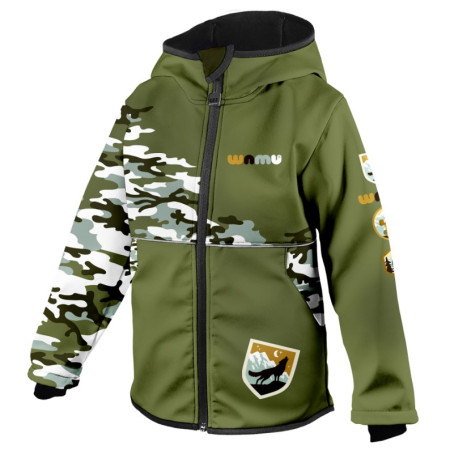 Dětská softshellová bunda WAMU Khaki